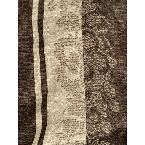 Tommy Bahama Large Brown Silk Embroidered Floral Hawaiian Camp Shirt - Picture 3 of 8